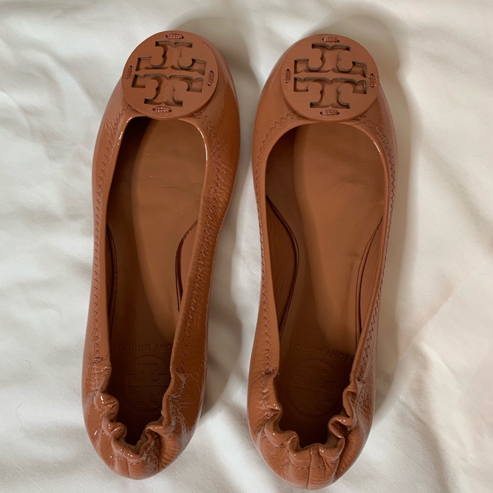 Tory Burch Minnie Leather Travel Ballet Flats